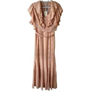 J.Crew x Eveliina Vintage Kielo Dress Set NWT Size 4 Peach Floral Embroidered